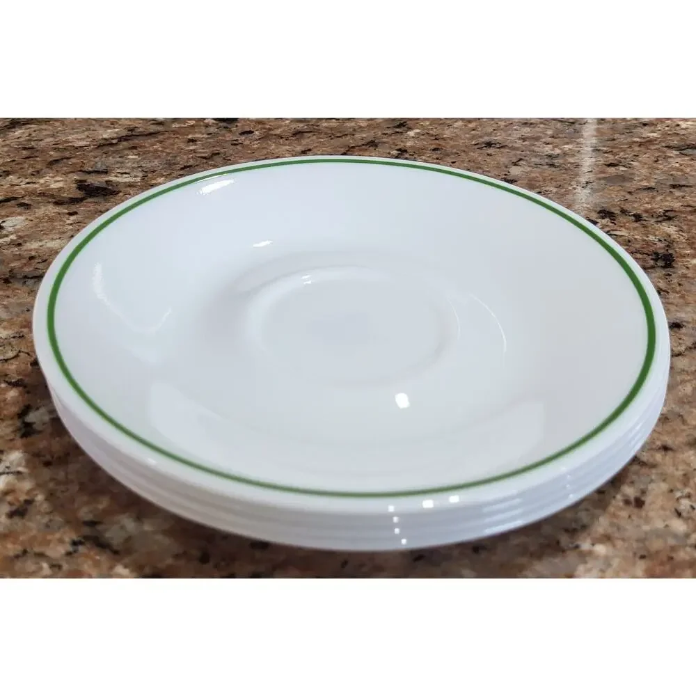 Corelle Green Rim Saucer (Set Of 4)